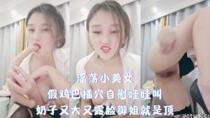 淫荡小美女假鸡巴插穴自慰哇哇叫